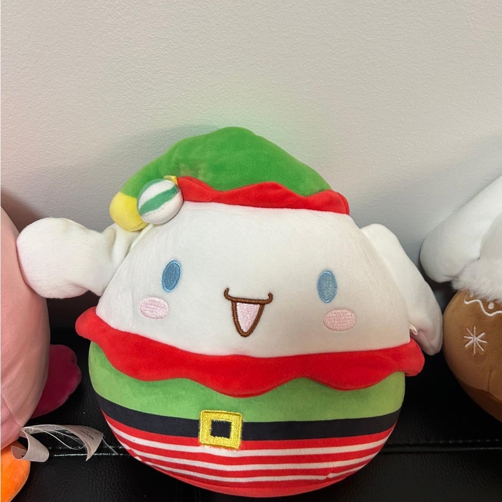 Squishmallow Cinnamon roll Festive Plush Toy with Elf Design